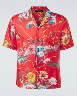 Gucci Floral Silk Twill Bowling Shirt - Red