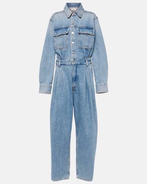 Agolde Silka Denim Jumpsuit - Blue