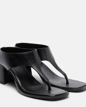 A.Emery Fairlie Leather Thong Sandals - Black