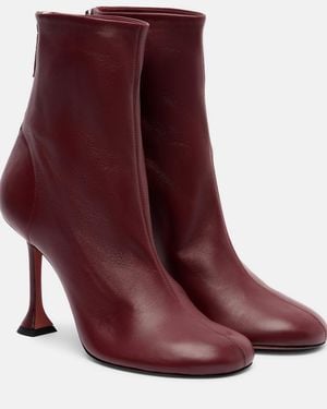 AMINA MUADDI Iris 95 Leather Ankle Boots - Purple