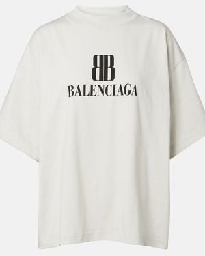 Balenciaga T-Shirt With Printed Logo - White