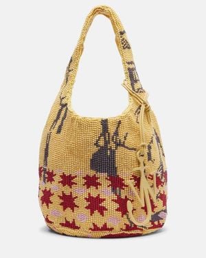 JW Anderson Mini Beaded Tote Bag - Metallic