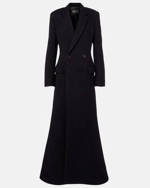 Balenciaga Mantel Aus Wolle - Blau