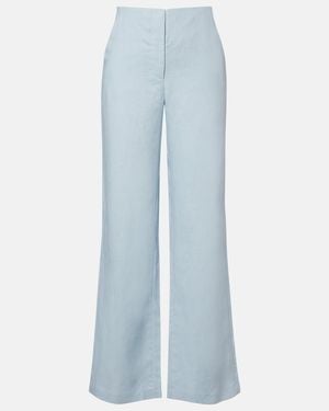 Faithfull the Brand Lulea Linen Wide-Leg Trousers - Blue