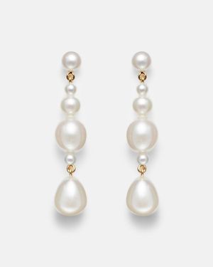 Sophie Bille Brahe Petite Amis De La Perle 14Kt Earrings With Freshwater Pearls - White