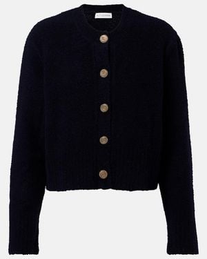 Altuzarra Cardigan Cropped Harris En Mezcla De Lana - Azul