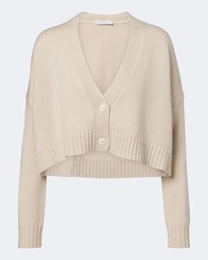 Max Mara Cardigan Aus Wolle Und Kaschmir - Natur