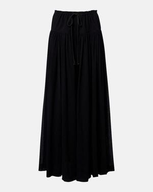 The Row Berenice Cotton Muslin Wide-Leg Pants - Black