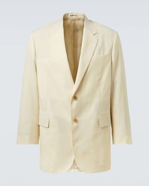 AURALEE Wool And Mohair Blazer - Natural