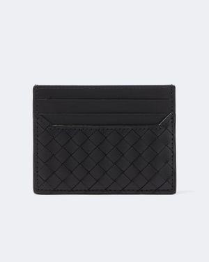 Bottega Veneta Intrecciato Leather Card Holder - Black