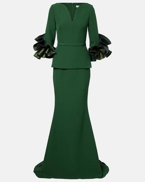 Safiyaa Clemenza Crepe Gown - Green
