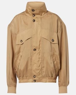 Saint Laurent Oversized Blouson Jacket - Brown