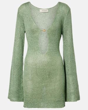 Bananhot Rey Sequined Knitted Minidress - Green