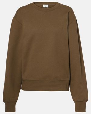 Saint Laurent Cassandre Cotton Sweatshirt - Green