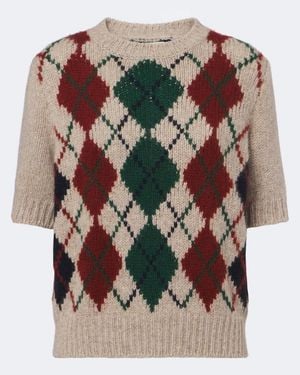 KHAITE Lisa Argyle Cashmere And Mohair Sweater - Multicolor