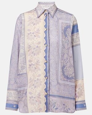 Zimmermann Lucky Printed Cotton Shirt - Purple