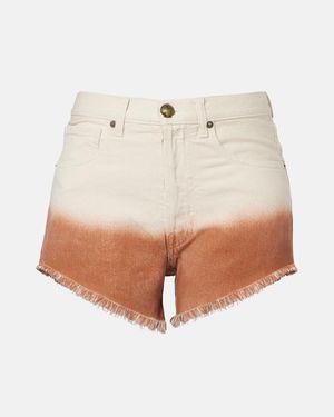 Alanui Shorts Shades Of Eden De Denim - Blanco