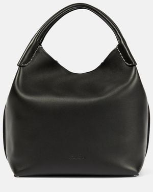 Loro Piana Bale Large Leather Tote Bag - Black