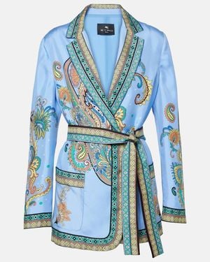 Etro Silk Blazer - Blue