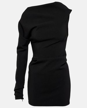 Maticevski Aroma Draped Jersey Minidress - Black