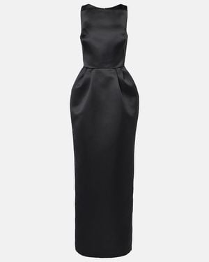 Safiyaa Trecchi Embroidered Duchesse Gown - Black