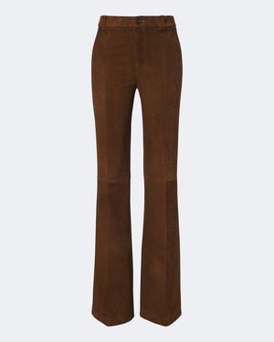 Stouls Lizzy Suede Bootcut Trousers - Brown