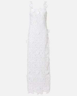 Jonathan Simkhai Marenna Broderie Anglaise Sequined Gown - White