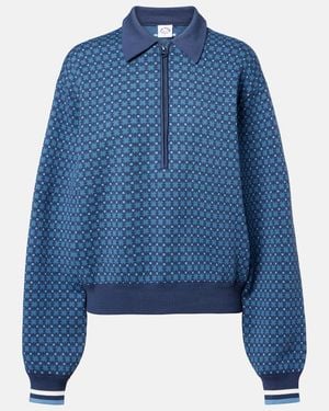 The Upside Lumiere Zane Cotton-Blend Polo Shirt - Blue