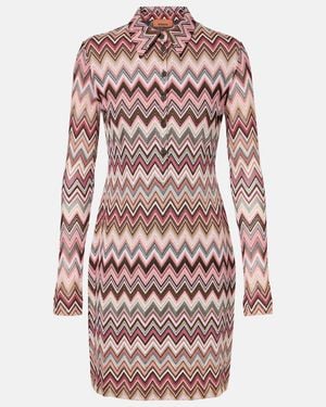 Missoni Cotton-Blend Minidress - Pink