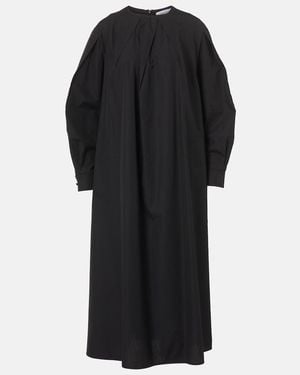Max Mara Liriche Cotton Poplin Midi Dress - Black