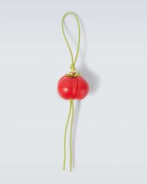 Loewe Paula's Ibiza Tomato Leather Bag Charm - Red