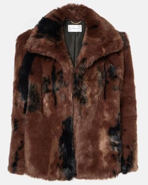 Victoria Beckham Faux Fur Jacket - Brown