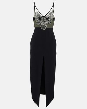 David Koma Embellished Midi Dress - Black