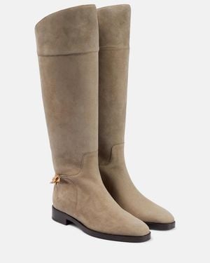 Jimmy Choo Nell Suede Knee-High Boots - Brown