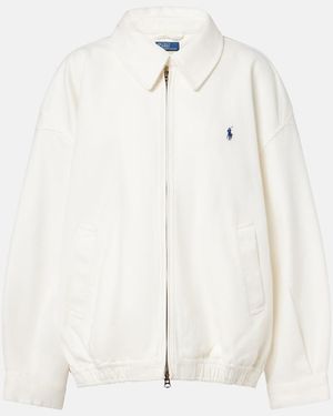 Polo Ralph Lauren Oversized Cotton Blouson Jacket - White