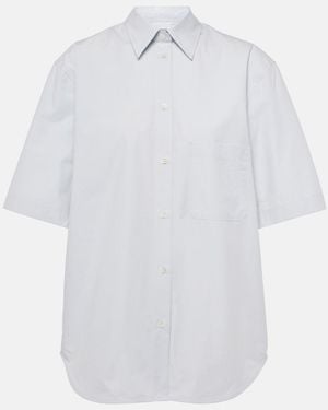 TOTEME Short-Sleeve Poplin Shirt - White