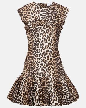 Ganni Short Dresses - Brown
