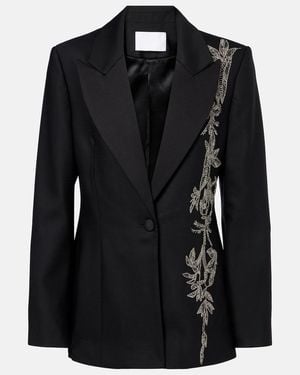 Costarellos Blazer Lesia En Mezcla De Lana Adornado - Negro