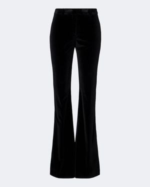 Etro Cotton Velvet Flared Trousers - Black