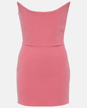 Alex Perry Strapless Crepe Minidress - Pink
