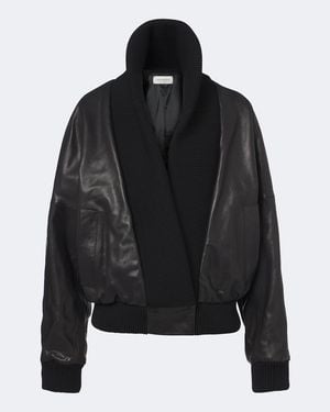 Magda Butrym Chaqueta De Piel - Negro