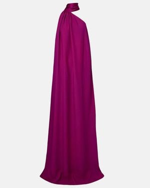 Taller Marmo Astor Scarf-Detail Maxi Dress - Purple