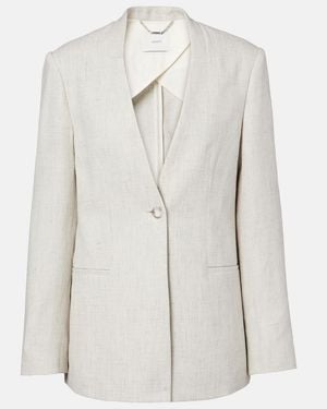 JOSEPH Ferula Linen And Cotton Blazer - White