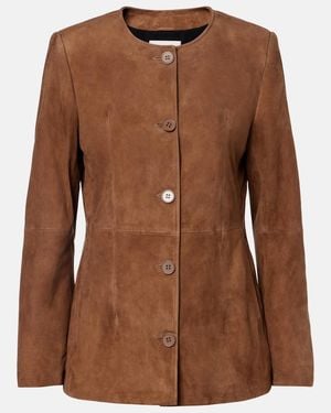 Nour Hammour Maud Suede Jacket - Brown