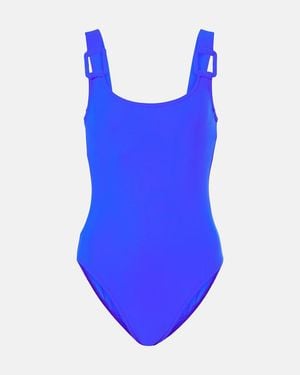 Karla Colletto Juni Ring-Detail Swimsuit - Blue