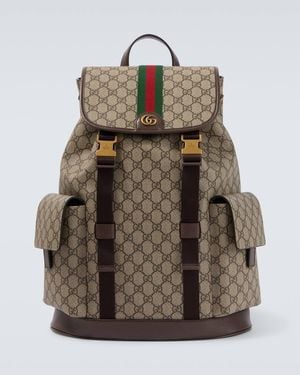 Gucci Ophidia Gg Canvas Large Backpack - Brown