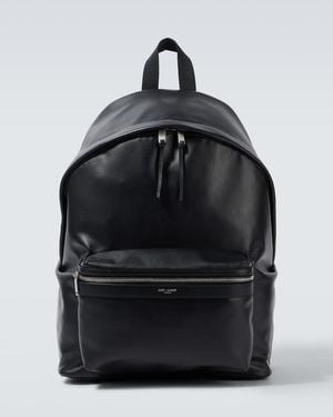 Saint Laurent Rucksack City Aus Leder - Schwarz