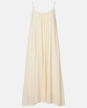 Eres Vestido Midi Confidentielle De Seda Y Algodon - Neutro