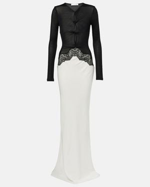 Christopher Esber Lace-Trimmed Maxi Dress - White