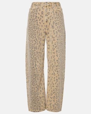 Citizens of Humanity Miro Printed Barrel-Leg Jeans - Natural